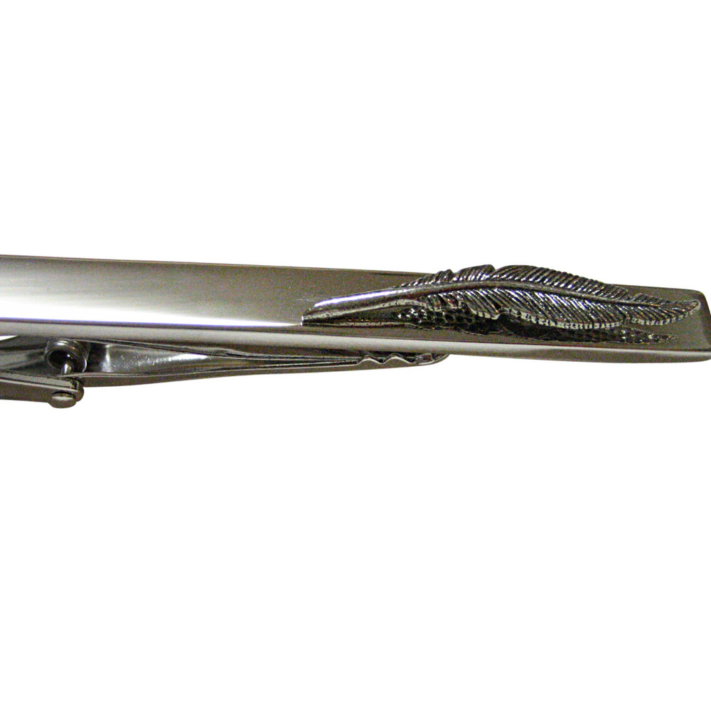 Author Quill Feather Square Tie Clip
